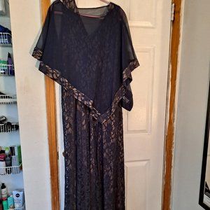 Mother of Bride or Groom Long Formal Capelet Dress